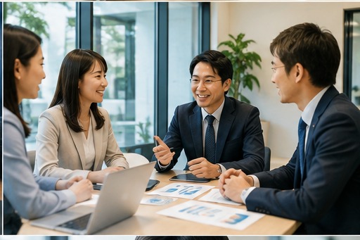 社会人が会議をしている様子